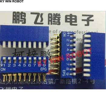 1 kom. Pravi tajvanski prekidač produženim skup EPG109A 9-bitni prekidač za kodiranje tipki 9P strani brojčanik s korak 2,54