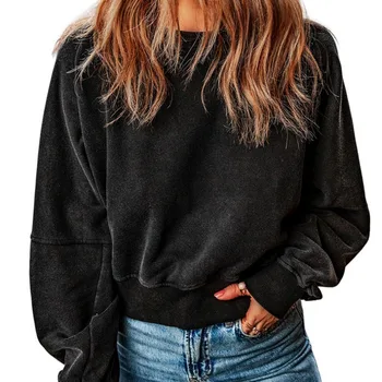 2023 Novu jesensko-zimskom ženski modni slobodan pulover dugih rukava i V-izrez, ženska odjeća, эстетичные majice s grafičkim uzorkom