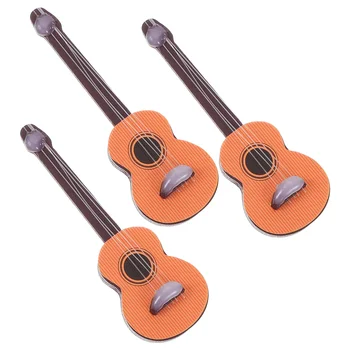 3 kom Ukrasne Gitara Violina Mini Kuća Minijaturne Glazbeni Instrumenti Drvene DIY Dekoracije Nabava Ukrasa