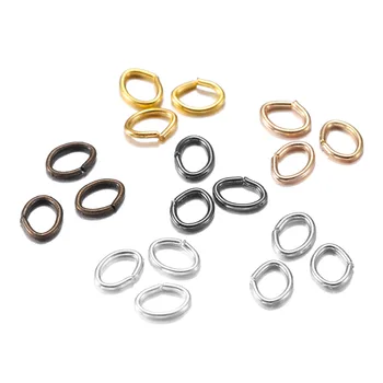 300 kom./lot, ovalni otvorene prelazni prsten, разрезные prsten, voluminozan, metalne, željezne poprečne spojnice, zatvarač za ogrlice, nakit 