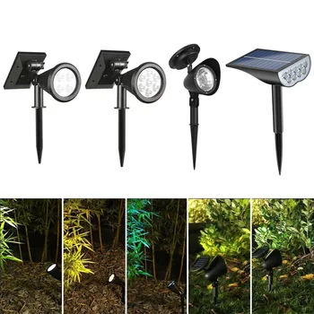 4/7/9 led solarna vanjska svjetiljka Podesivi Vodootporan solarni reflektor u tlu lampa za travnjak Krajolik zidne lampe