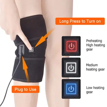 Električni masažni aparat za noge, topliji za koljena, USB topline terapija, наколенник grijani, podrška artritisa, boli u zglobovima