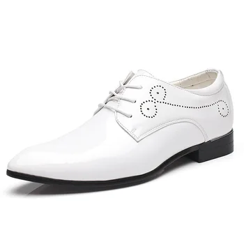 Gospodo modeliranje cipele čipka-up Od lakirane kože, Poslovni Uredski cipele, Muške Večernje Vjenčanje Oxfords, Veličina 38-48, Gospodo Klasične cipele-броги u Retro stilu