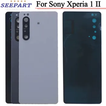 Ispitano Novo Staklo za Sony Xperia 1 II XQ-AT51 AT52 Stražnji Poklopac pretinca za baterije Za Sony Xperia 1ii Rezervni Dijelovi kućišta