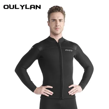 Jakna za ronjenje Oulylan, topla солнцезащитная jakna dugih rukava od neoprena 3 mm, muški odvojeno odijelo za plivanje, surfanje, duboko ronjenje