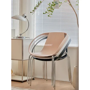 Jednostavan luksuzni blagovaona stolice visoke klase od kovanog željeza, plastični naslon za kućno blagovaona stolice, garnitura za sjedenje, stolica za naglasak