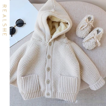 Jesensko zimski ca topli dječji džemper, kaput 2023 Nove pleteni običan džemper za dječake i djevojčice Casual odjeća