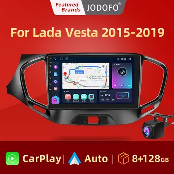Jodofo Glas Bežični Авторадио CarPlay Android za LADA Vesta Cross Sport 2015-2019 4G Auto Media GPS 2din авторадио 36EQ