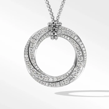 Kabelska ogrlica May DY, klasični kabel narukvica od srebra s ametist i dijamantima, zlatara