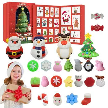 Kalendar božićnih blagdana, mini-plišane igračke, adventski-kalendar, odbrojavanje je 24 dana odmora sa снеговиком, božić božićno drvce, Los, Сантой