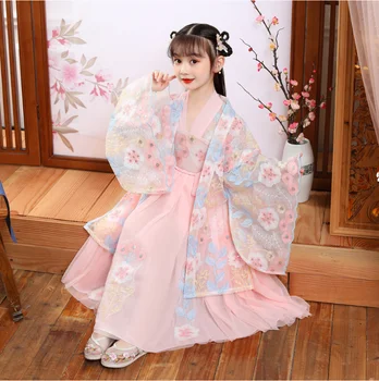 Kineski tradicionalni танский odijelo, haljina ханфу, kineski nacionalni kostim za djevojčice, haljinu vile, dječji танский odijelo, dječja folk show, plesni kostim