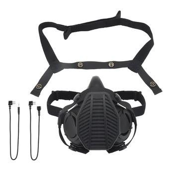 Maska SOTR, taktički respirator za specijalne operacije, полумаска za komunikaciju s mikrofonom, HEPA filtriranje od čestica, nošen zrakom