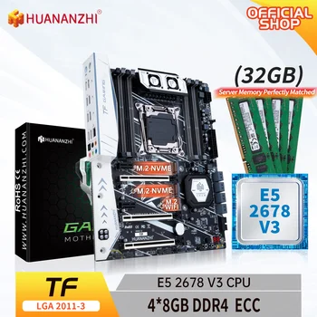 Matična ploča HUANANZHI X99 TF LGA 2011-3 XEON X99 s procesorom Intel E5 2678 V3 u kombinaciji s kompletom memorije 4 *8G DDR4 ECC NVME SATA