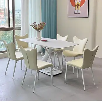 Moderni stol, шиферные stolice od slonove kosti, dnevni boravak, kuhinja, minimalistički stol, jednostavne linije, kućni namještaj od ugljičnog čelika, КЖПО