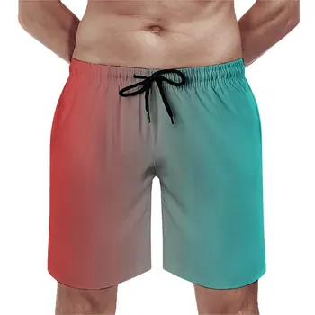 Plaža kratke hlače klasične dvo-boja plaža topljenje crvene i plave boje za muškarce, udobnu, sportsku odjeću, modne plaža kratke hlače velikih dimenzija