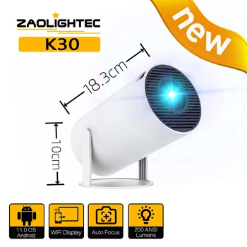 Projektor ZAOLIGHTEC K30 1080P HD 4K Mini Video Projetor 150Ansi Projektor za Kućno Kino Za Kampiranje Na Otvorenom
