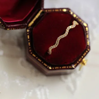 Prsten s mikro-umetak od циркона za žene, jednostavno luksuzno i malo dizajn, kvalitetan prsten na kažiprst od srebra S925 uzorka