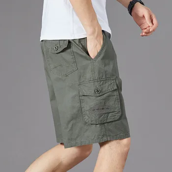 Radne kratke hlače muške ljetne pamučne slobodan hlače za dječake пятиточечные hlače Svakodnevni muška odjeća
