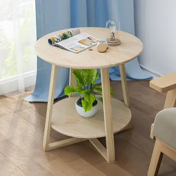Skandinavski mali okrugli stolić mali stolić od punog drveta sa strane kauča Japanski radni stol za dnevni boravak jednostavan приставной stol