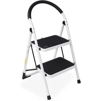 SUGIFT 2-stupanjski stepenice na Sklapanje stolica-ljestve s anti-pedalom Čelične ljestve za kuće, kuhinje, ureda i stolica-ljestve