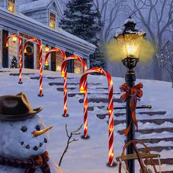 Svjetiljka na solarnu energiju, vodootporan božićna svjetla od леденцовой lovački, ulične led vrtna заземляющая vilica, костыльная lampa, ukras za zurke u dvorištu