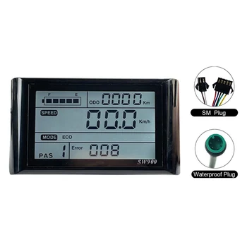 SW900 LCD zaslon, upravljačka ploča brojač, 24/36/48 U, электровелосипед, skuter, lcd LCD instrument za komunikaciju