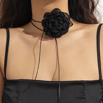 ПуРуи, jednostavne ogrlice s velikim cvijetom, donje nakit proizvod, ogrlicu na vrat, vosak веревочная lanac, винтажное fascinantno ogrlica, pokloni za stranke