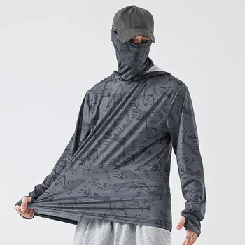 Солнцезащитная odjeća za ribolov na otvorenom ultra-tanki clamshell to zaštita od problema s kapuljačom i maskom za žene i muškarce