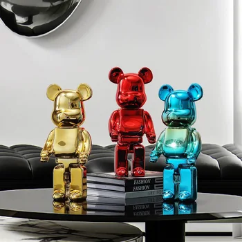 1 kom. modni metalne gradijent ispunjava bear cigle, figurica, cyberpunk punk Medvjed, cigle, ukras za dom, naplativa ukrase, darove, igračke