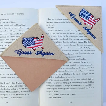 1 kom. oznake s vezom američke zastave, ručno vezene ugaone oznake, pribora za ljubitelje knjige, personalizirane poklone