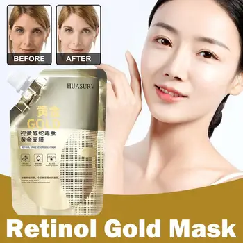 1 kom. пептидная zlatna maska sa ретинолом zmija otrov, hidratantnu njegu kože, prozirna hidratantna terapije maska za kontrolu ulja za njegu kože