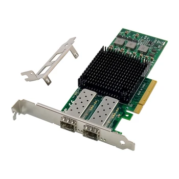 1 komplet PCIE X8 BCM57810 Mrežna kartica s dvostrukim optički port 10G SFP + server оптоволоконная Ethernet mrežna kartica mrežna kartica je Zelena
