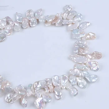 10-12 mm prirodni bijela boja slatkovodni biseri кеши raspršenje na vrhu izbušene perle konac za izradu nakita za žene