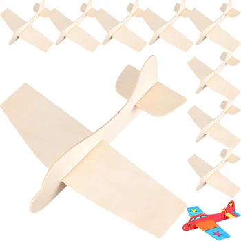 10 kom. set za montažu papirnatih aviona od drveta, kit, prazan drveni avion, dječja igračka za crtanje, suveniri za stranke