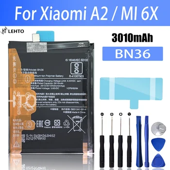 100% potpuno Novi i originalni baterija BN36 za Xiaomi A2/mi 6X Zamjena telefona Bateria