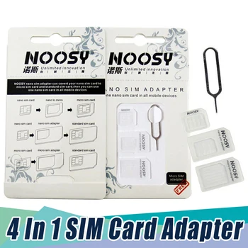 100pc Adapter za SIM-kartica 4-u-1 Adapteri Nano-Micro SIM Standard Adaptera SIM kartice Извлекаемый PIN-a Za iphone 4 4S 5 6 6S Svi Telefoni