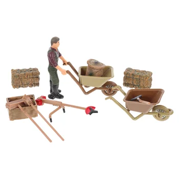11 kom. model scene s poljoprivrednim inventarom, oponašajući dječji alatke, mini igračke, umjetna minijatura