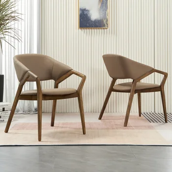 121 Talijanski minimalistički blagovaona stolice od masivnog jasena, dom stolica, dizajn stolica s naslonima za ruke, skandinavski stolica