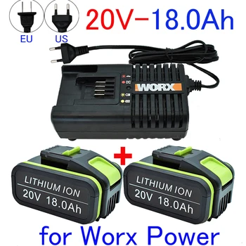 20 18000 mah Эрзац Worx 20 Max Litij-ionska baterija WA3551 WA 3551,1 WA3553 WA3641 WX373 WX390 Akku werkzeug
