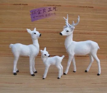 3 komada u obitelji, novi simulacijski model jelena, igračke od smole i krzna, lutke, bijeli jelen, dar 1574