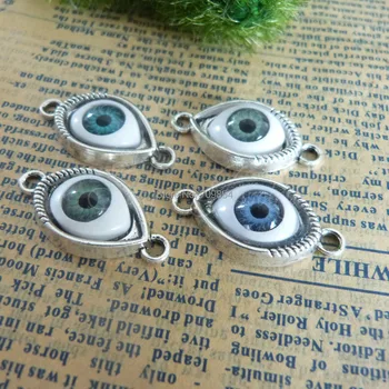 30*25 mm, antičku srebro, šarene plastične oči, suspenzija, pribor za narukvice 
