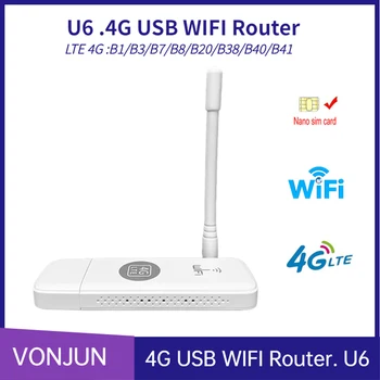 4G WiFi router, laptop LTE USB, 4G modem, Nano SIM kartica sa antenom, 150 Mbit/s, Wi-Fi, džep pristupna točka MIFI, USB ključ