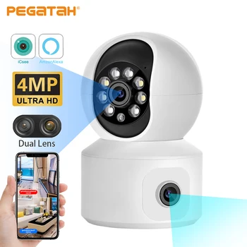 4MP WiFi PTZ Kamera sa Dual Screen baby monitor Automatsko Praćenje Noćni Vid Interna Kućna video Nadzor CCTV Kamera