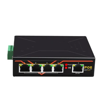 5 luka POE switch 10/100 Mbit/s, industrijsku Fast Ethernet preklopnik vrste DIN Rail mrežni prekidač