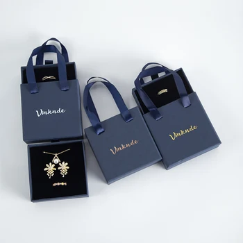 50 kom. Luksuzni box sa logotipom po narudžbi, kutiju s ručkom, naušnice za nakit, plastična ambalaža, pop-kutije za svadbene darove
