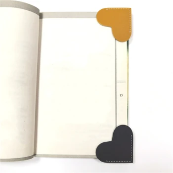 6 kom., oznake za ljubav, jednostavne ravnici oznake u obliku srca, mini mapa za knjige, kutna zaštitnik, slatka dar za čitanje knjiga ručni rad