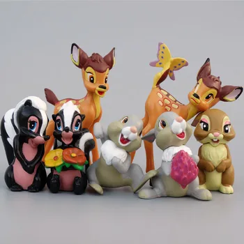 7 kom. crtani igračke Bambi Jelen PVC figure zeca Figurica proteina model animacija lutke Božićne darove za djecu