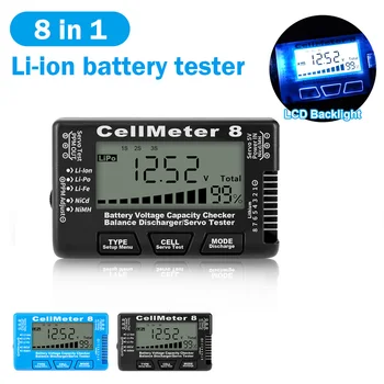 8-u-1 LCD digitalni Višenamjenski Tester baterija kapacitet RC CellMeter-8 2-8 S Servo Li-Ion Li-lon Life NiMH NiCd Tester akumulatora
