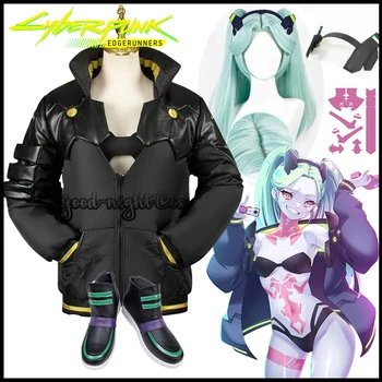 Anime Cyberpunk Lovci na noževima, odijelo Rebeccu za косплея, perika, Cipele, jakna, odjeća, pribor, odijelo za stranke na Halloween kostim za žene