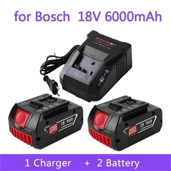 Baterija 18V 6.0 Ah za Bosch Li-ion Punjiva BAT609, BAT609G, BAT618, BAT618G, BAT614 + 1 punjač + Besplatna dostava